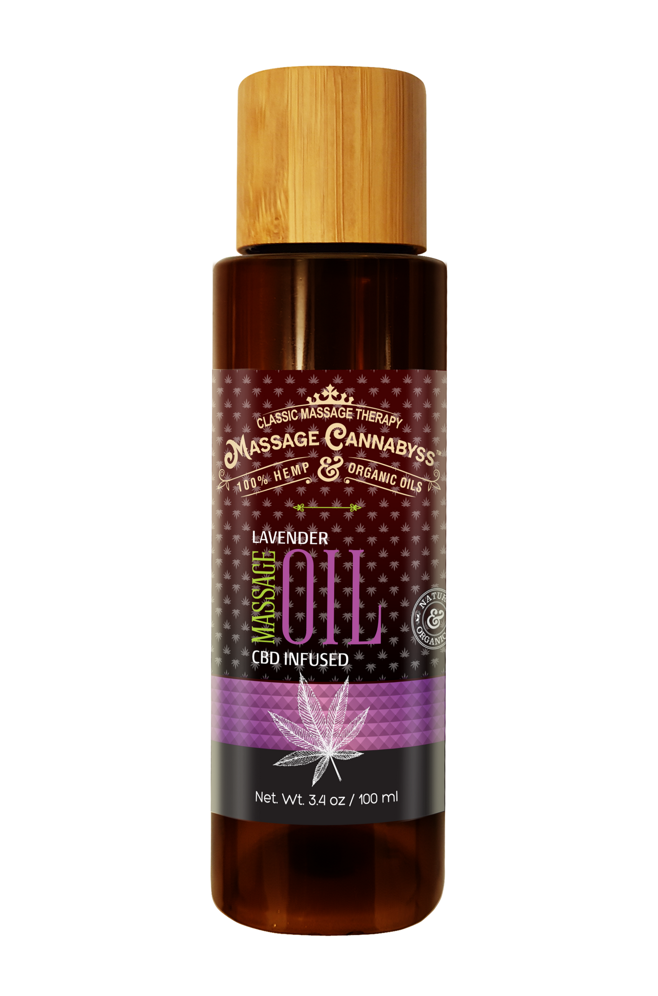 (3.4 oz) Retail Bottle - Lavender CBD Massage Oil