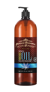 (32 oz) Back-Bar Bottle - Peppermint CBD Massage Oil