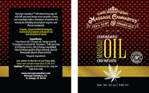 Lemongrass - Wholesale Hemp Massage Oil