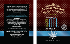 Unscented - Wholesale Hemp Massage Oil