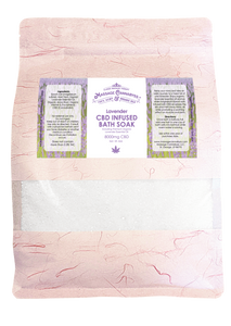 CBD Infused Bath Salts with Organic Lavender Essential Oils
