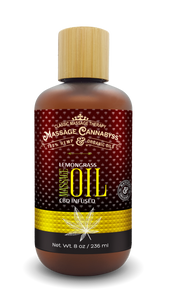 (8 oz) Professional Bottle - Lemongrass CBD Massage Oil